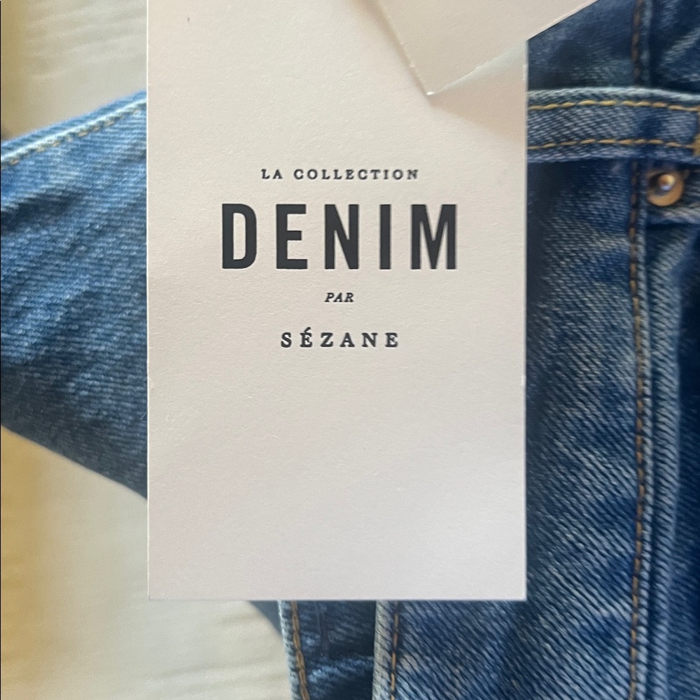 Sezane High Rise Blue Jeans - Picture 5 of 6